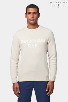 Peckham Rye Knitted Intarsia Crew Neck Jumper