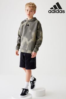 adidas Charcoal Grey Kids Sportswear Future Icons All-Over Print Hoodie (405167) | HK$391