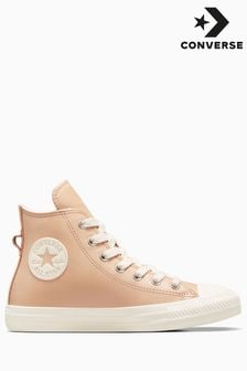 Converse Natural Chuck Taylor All Star Leather Faux Fur Lining Trainers (405331) | BGN 242