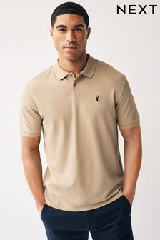 Stone Slim Fit Short Sleeve Pique Polo Shirt (405455) | OMR8