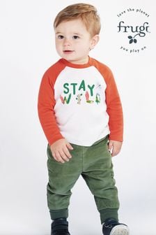 Frugi Green Carrot Cord Pull Ups Trousers (405522) | €17.50 - €18.50