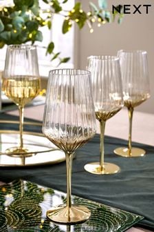 Lipsy Clear Margot Wine Glasses Set of 4 Wine Glasses (405641) | AED124
