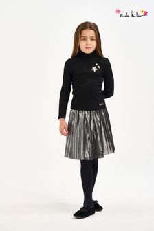 Nicole Miller Silver Pleated Skirt (406399) | €50 - €55