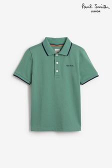 Paul Smith Junior Boys Short Sleeve Signature 100% Cotton Polo Shirt (406442) | $77