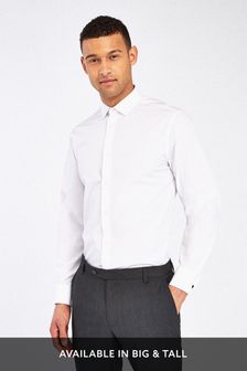 Weiß - Regular Fit mit doppelter Manschette - Nex Pflegeleichtes Hemd (406643) | 10 €