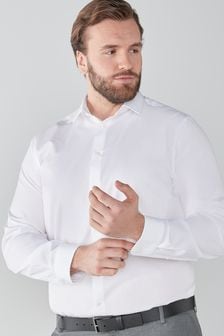 White Plus Size Single Cuff Easy Care Shirt (406687) | 20 €