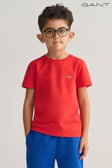 Rot - GANT T-Shirt mit Schild für Jungen (407065) | 31 €