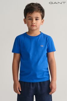 Bleu - T-shirt avec blason GANT garçon (407071) | €23