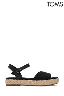 TOMS Abby Black Sandals In  Woven