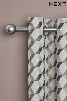 Brushed Silver Ball Finial Extendable Curtain 28mm Pole Kit (407371) | €46 - €79