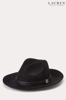 Lauren Ralph Lauren Leather Trim Wool Fedora Hat (407955) | €51