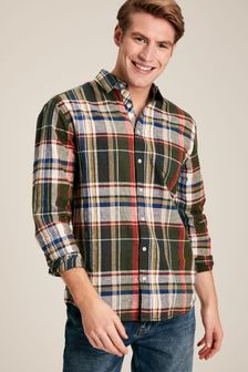 Joules Madras Green Long Sleeve Cotton Check Shirt (408571) | SGD 97