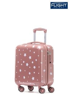 Белые звезды/розовое золото - Flight Knight 45x36x20cm Easyjet Underseat Anti-crack Cabin Carry On Hand Luggage Black Suitcase (408593) | €73