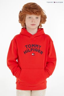 Красное детское худи с логотипом-флагом Tommy Hilfiger (408996) | €31 - €37