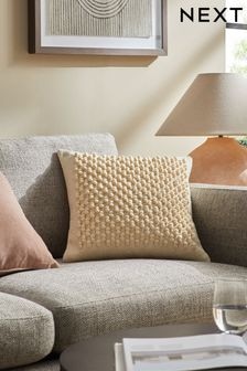 Natural 43 x 43cm Hemmingway Textured Bobble Cushion (409425) | $26