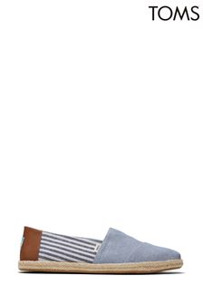 TOMS Alpargata Schuhe mit Seildetail und Streifen, Marineblau/Chambray (409749) | 70 €