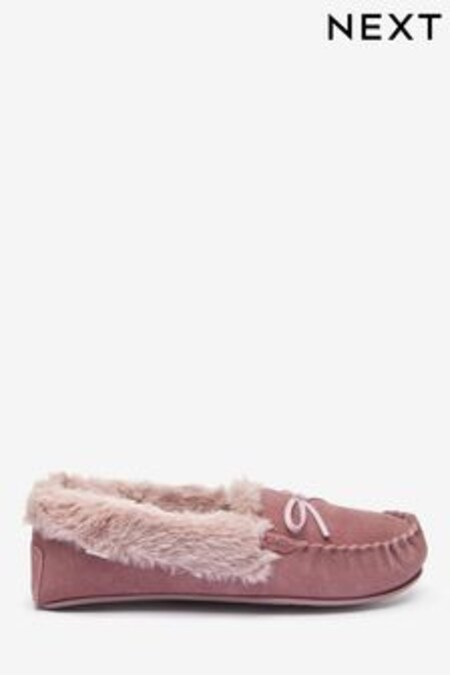Mink Brown Suede Moccasin Slippers (410837) | 18 €
