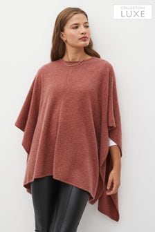 Dark Pink Collection Luxe Cashmere Poncho (410952) | ₪ 489
