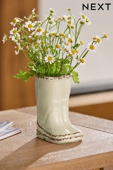 Natural Natural Wellington Boots Flower Vase (411277) | $14