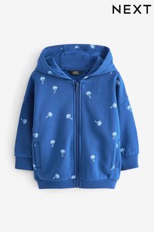 All Over Print Jersey Zip Through Hoodie (3mths-7yrs)