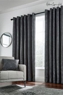 Helena Springfield Gunmetal Grey Metallic Roma Lined Eyelet Curtains (412004) | kr1,142 - kr1,688