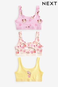 Pink Panda Crop Tops 3 Pack (5-16yrs) (412197) | $15 - $21