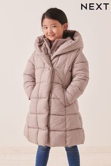 Pink Square Quilted Skirted Padded Coat (3-16yrs) (412500) | $63 - $79