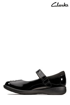 Clarks Black Leather Multi Fit Etch Spark Kids Shoes (412578) | 56 €