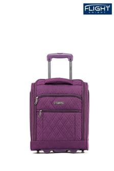 Пурпурный со стеганым принтом - Черный парусиновый чемодан ручной работы 45x36x20 см Easyjet Easyjet (412912) | €66
