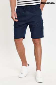 Threadbare Blue Pull On Cotton Blend Cargo Shorts (412943) | kr460