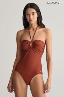 棕色 - Gant Halter Neck Swimsuit (413266) | NT$5,130