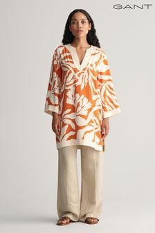 Оранжевый - Gant Blue Magnolia Print Shirt Dress (413283) | €232