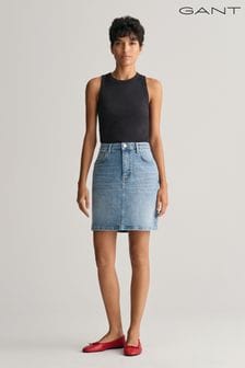 GANT Blue Wash Denim Skirt (413477) | $159