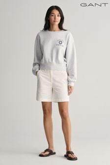 GANT Cotton Twill Chino White Shorts (413486) | 606 SAR
