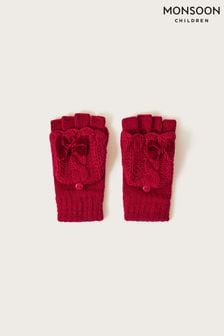 Monsoon Red Bow Capped Gloves (414028) | 59 QAR