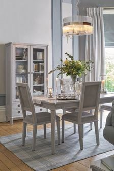 Laura Ashley Pale Charcoal Henshaw Extending Dining Table (414718) | €1,348.50