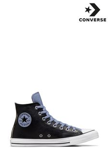 Converse Black/Grey Chuck Taylor All Star High Top Leather Trainers (415471) | KRW160,100