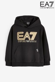 Ea7 Boys Emporio Armani Ea7 Logo Series Black Hoodie (415733) | kr1 100