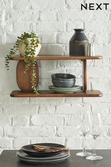 Brown Wood Organic Juno Wall Shelves (415868) | €54