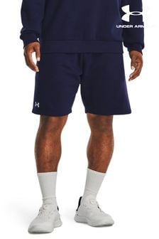 Under Armour Navy Blue/White Rival Fleece Shorts (416183) | AED200