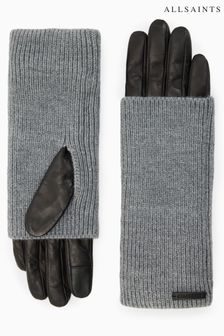 AllSaints Grey Zoya Cuff Gloves (4164W8) | €118