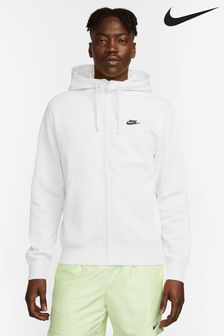 Nike White Club Zip Through Hoodie (416929) | €89