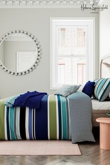 Helena Springfield Blue Darcie Stripe Duvet Cover and Pillowcase Set (417531) | $69 - $151