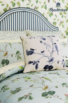 Sanderson Blue Grey Woodland Chorus Square Pillowcase Pair (417680) | 30.50 BD