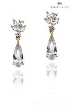 Ivory & Co Gold Harrogate Classic Crystal Drop Earring (417709) | LEI 239
