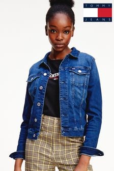 Tommy Jeans Blue Vivianne Slim Denim Trucker Jacket (417907) | $154