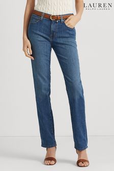 Lauren Ralph Lauren Natural Mid Rise Straight Jeans (418187) | 502 zł