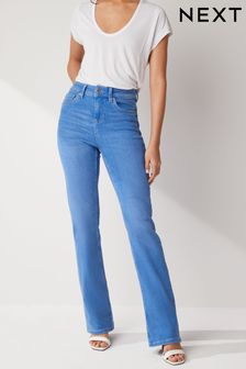 Jasnoniebieskie - Bardzo miękkie jeansy z rozszerzanymi nogawkami (418796) | 155 zł