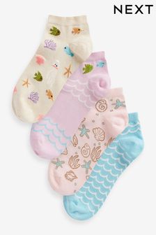 Разноцветный пастельных оттенков - Набор из 4 пар спортивных носков (419285) | €10