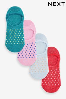 Bright Spot Sparkle Invisible Trainer Socks 4 Pack (419391) | AED40